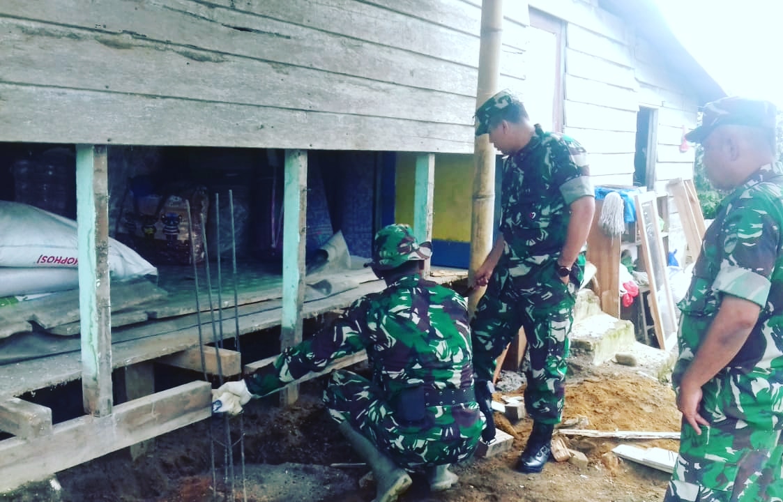 Dandim 0205/TK Melihat langsung Rumah Vetran yang dibedah