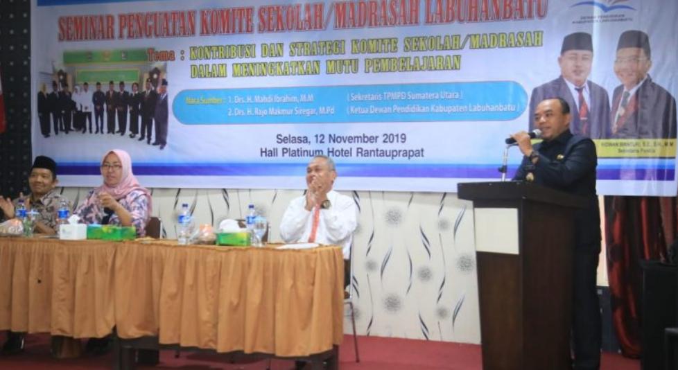 Bupati Labuhanbatu Buka Seminar Penguatan Komite Sekolah
