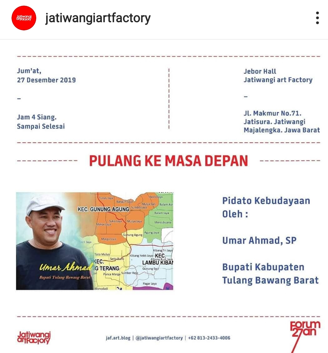 Pidato Kebudayaan Bupati Umar Angkat Tema 'Pulang Ke Masa Depan'