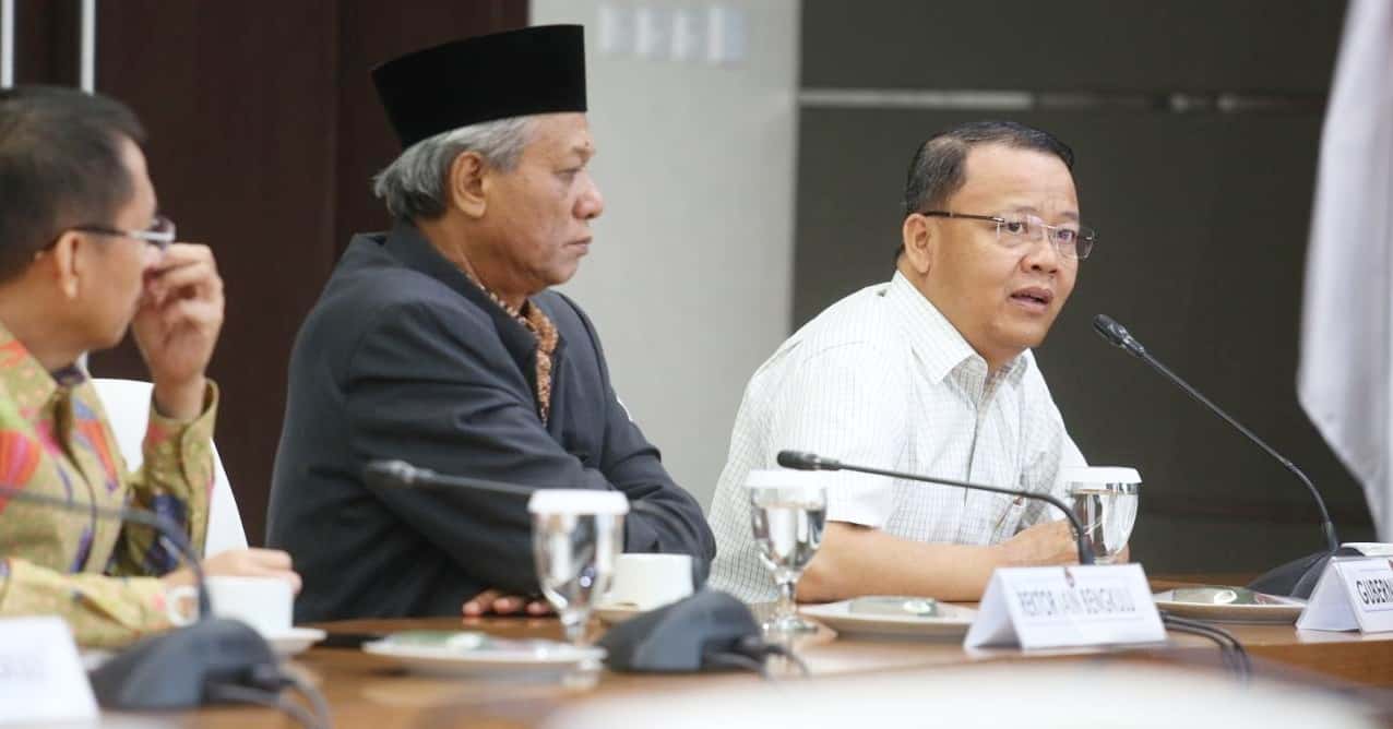 Menko PMK RI Muhadjir Effendy saat terima audiensi Gubernur Bengkulu Rohidin Mersyah 