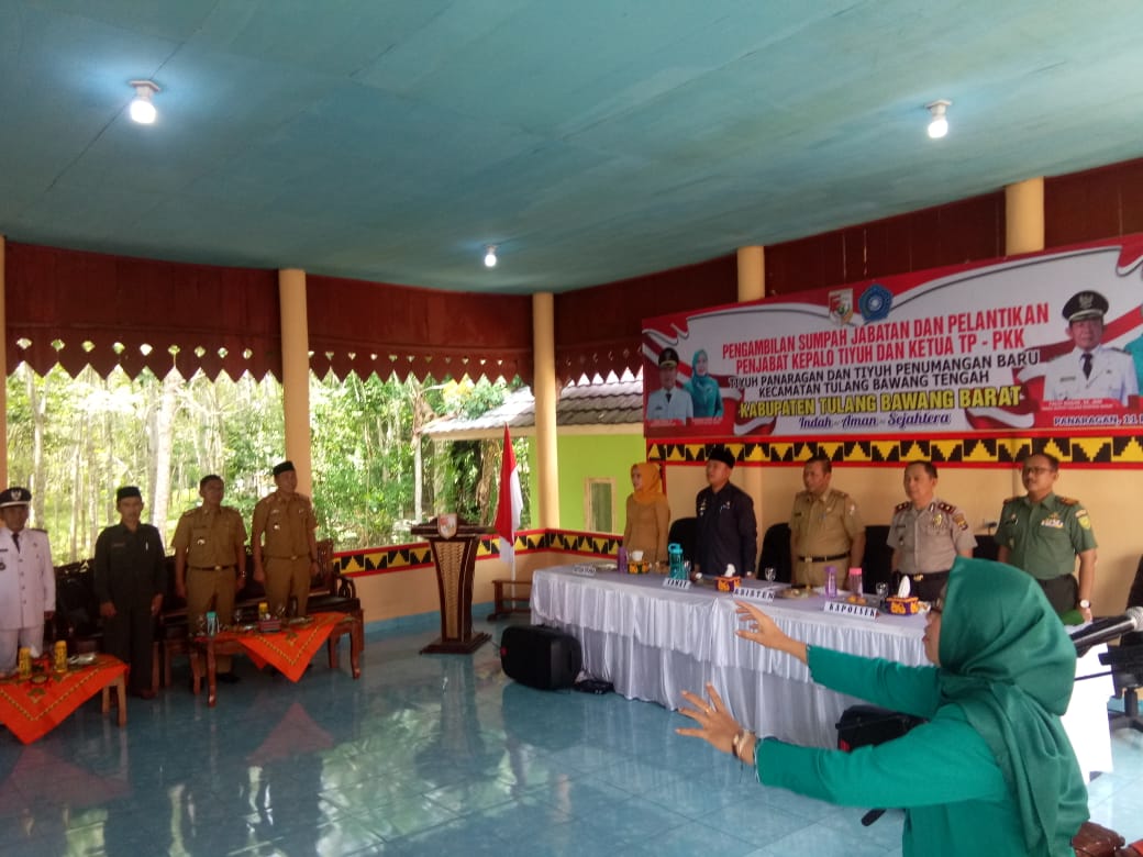 Lantik Pj Kepalo Tiyuh Asisten I Minta Perkuat Sinergi