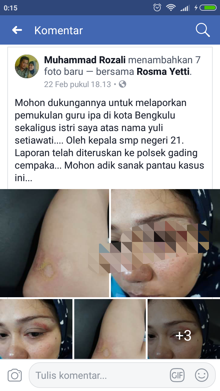 Aku FB Suami dari Guru IPA yang menjadi Korban