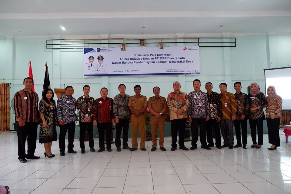 Majukan BUMDes di Bengkulu Utara Pemkab dan PT BPR Gelar Sosialisasi