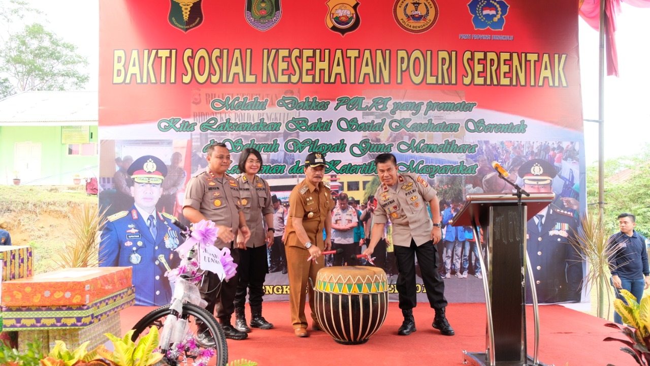 Polda Bengkulu Gelar Bhakti Kesehatan di Semidang Lagan