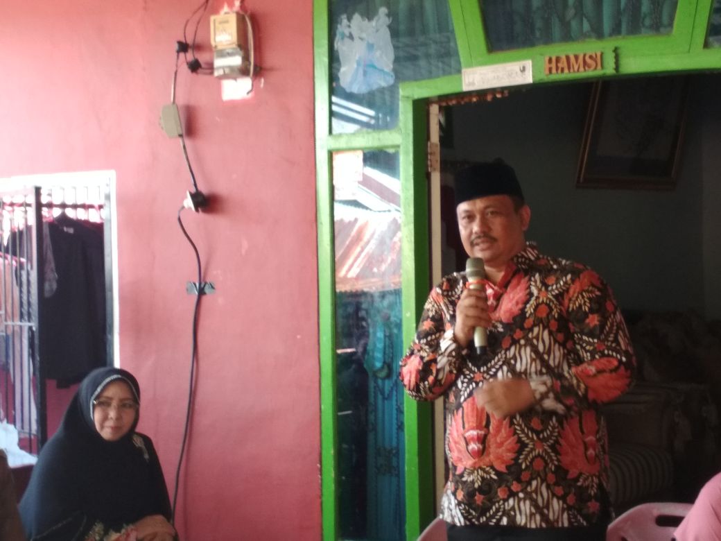 Anggota DPRD Kota Bengkulu Hamsi saat menyampaikan sambutannya