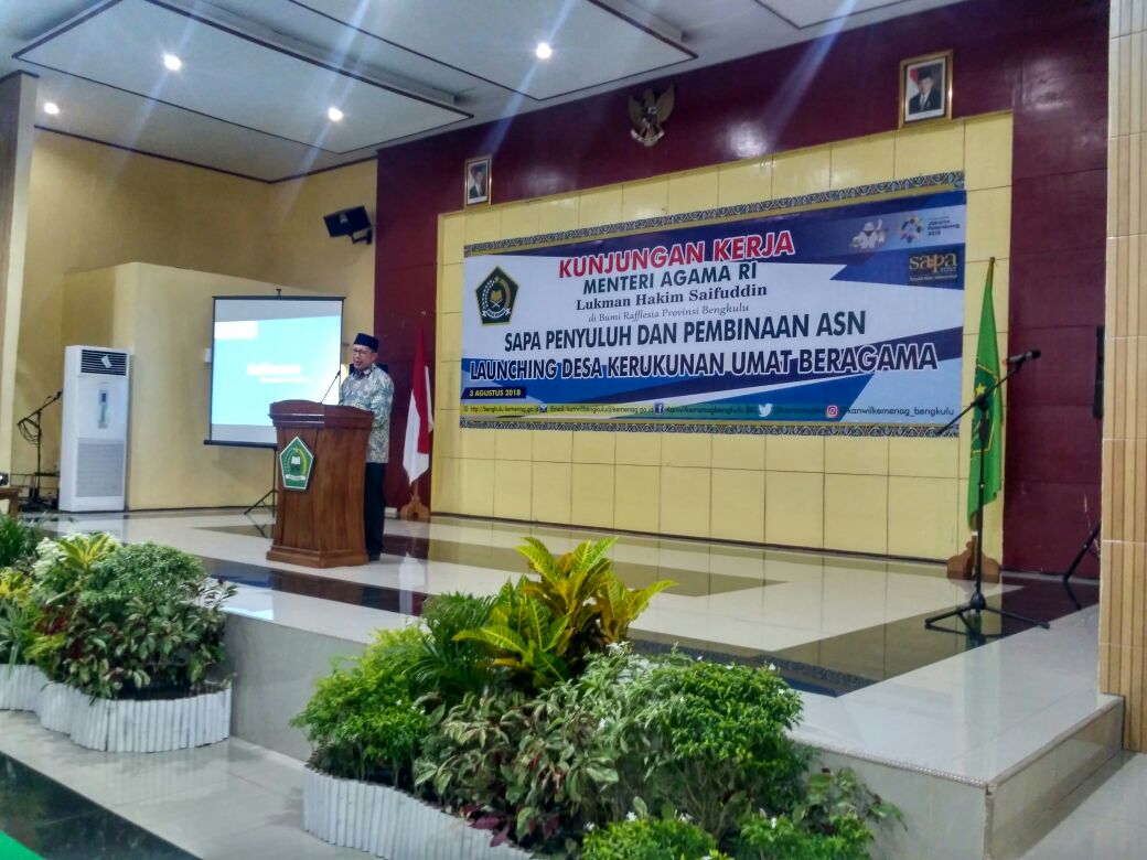 Tampak Menag Sampaikan Pencerahan