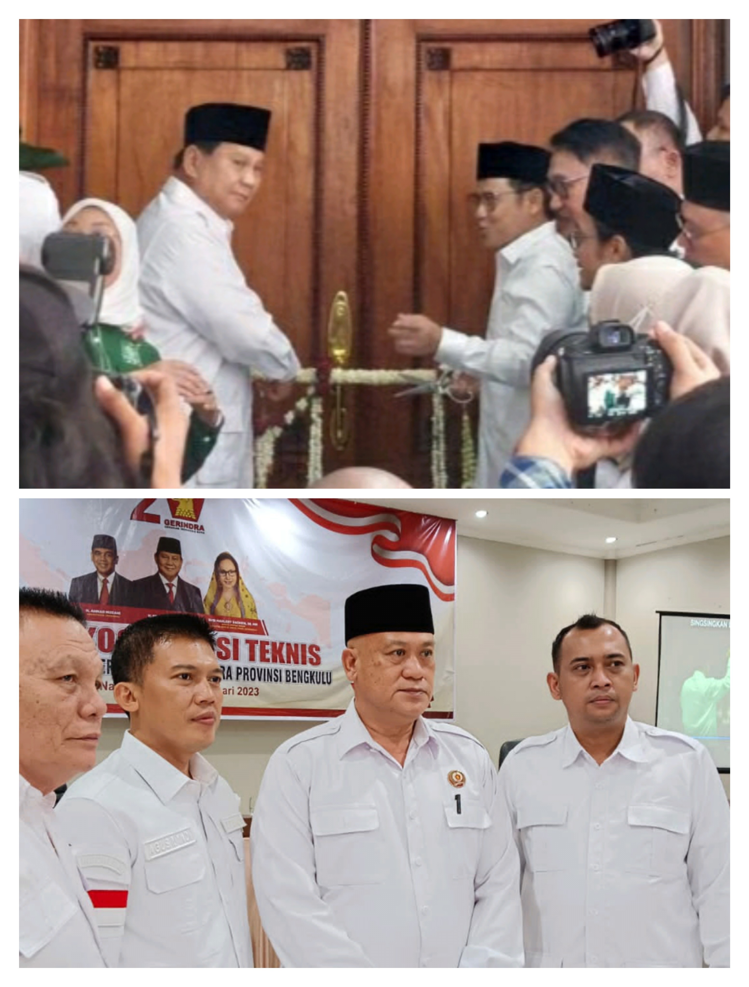 Gerindra-PKB Resmikan Sekber Herwin : Dua Kekuatan Besar Bersatu Menyosong Kemenangan (Foto/Kolase R25/Ist)