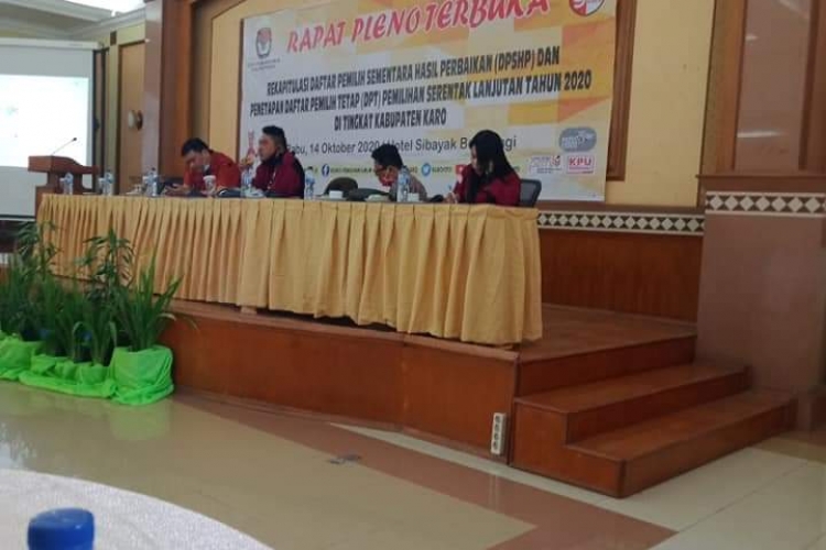KPU Karo Tetapkan 277.577 DPT untuk Pilbup Karo