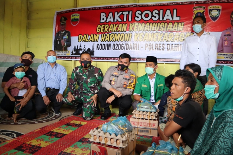Kapolres Bersama Dandim 0206 Dairi Peduli Penyandang Disabilitas