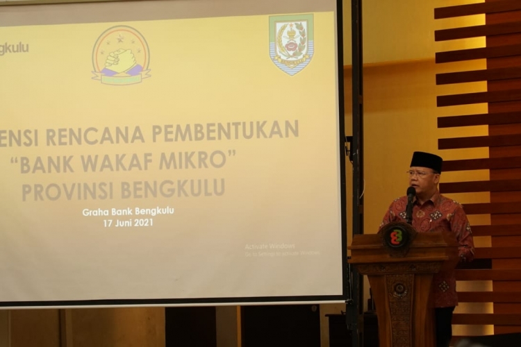 Bank Wakaf Mikro Akan Berdiri di Bengkulu Gubernur Rohidin : Keberadaannya Akan Bantu Pemulihan Ekonomi