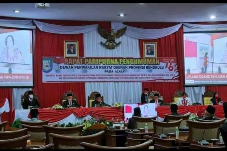 Gubernur Rohidin Ikuti Sidang Tahunan MPR RI dan Pidato Kenegaraan Presiden RI