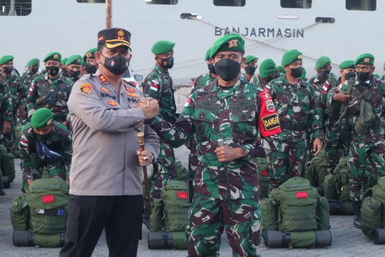 Hadiri Pelepasan Satgas Yonif 126/ KC Kapolres Batubara Berikan Semangat dan Do'a