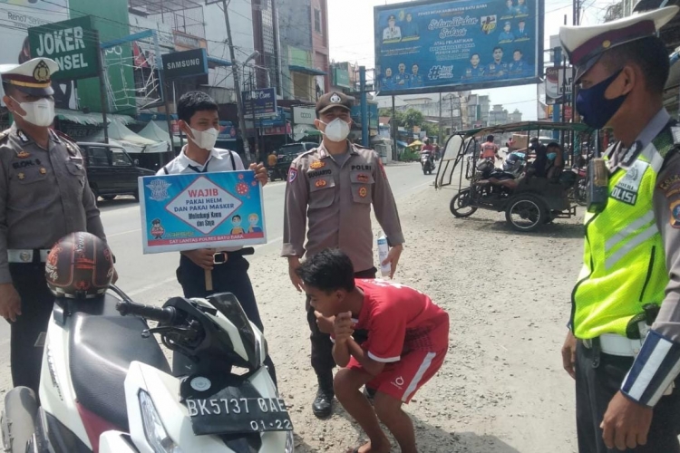 Operasi Yustisi Polres Batubara Tindak Pelanggar Prokes