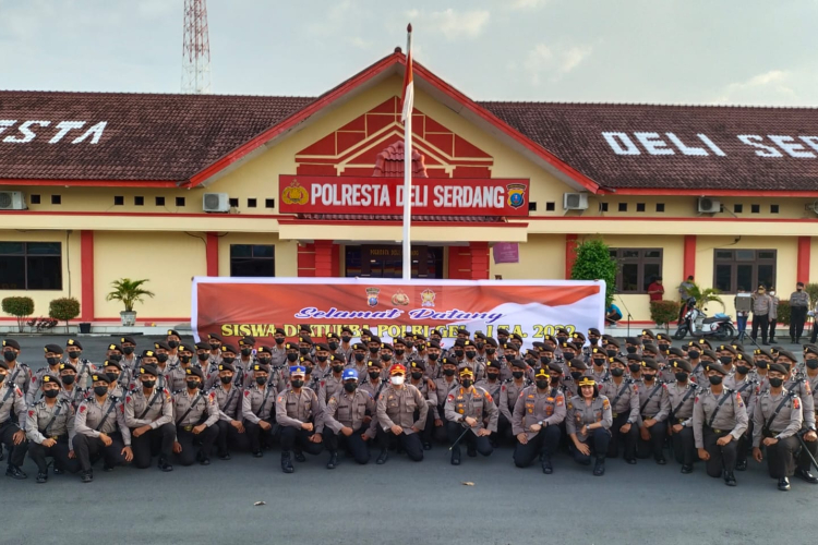 Polresta Deli Serdang Terima Latihan Kerja Siswa Diktukba Polri Gel I SPN Hinai Polda Sumut