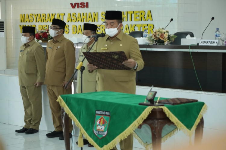 Wabup Asahan Lantik Pejabat di Lingkungan Pemkab