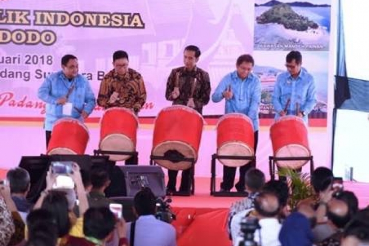 Tampak Presiden RI Joko Widodo menghadiri HPN 2018