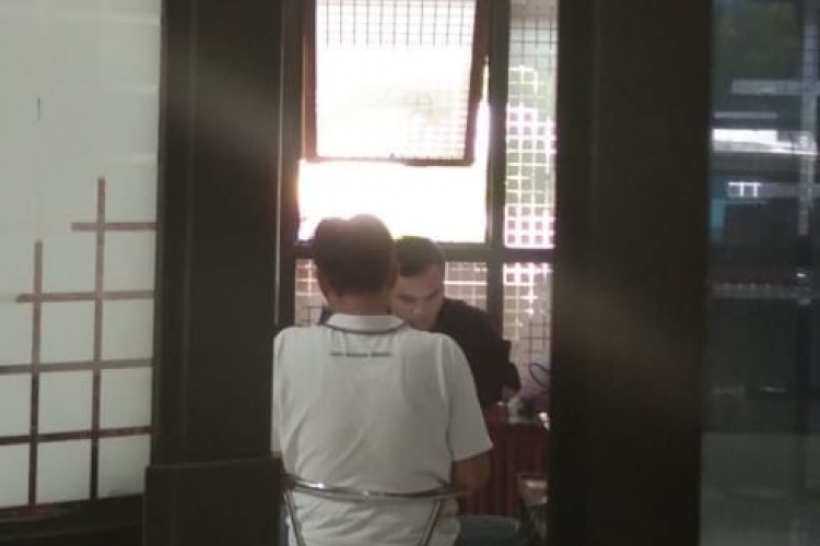 Tampak Wartawan Media Intersisinews.com sedang di BAP oleh Penyidik