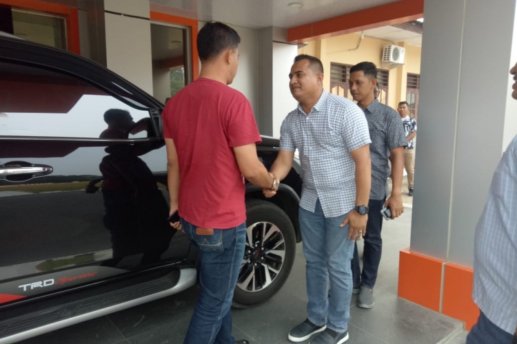 Kasat Intelkam Polres Labuhanbatu sambut kedatangan Kapolres yang baru