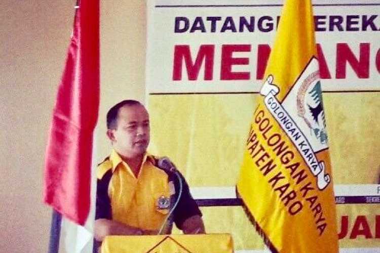 Ketua DPD Partai Golkar Kabupaten Karo Ferianta Purba 