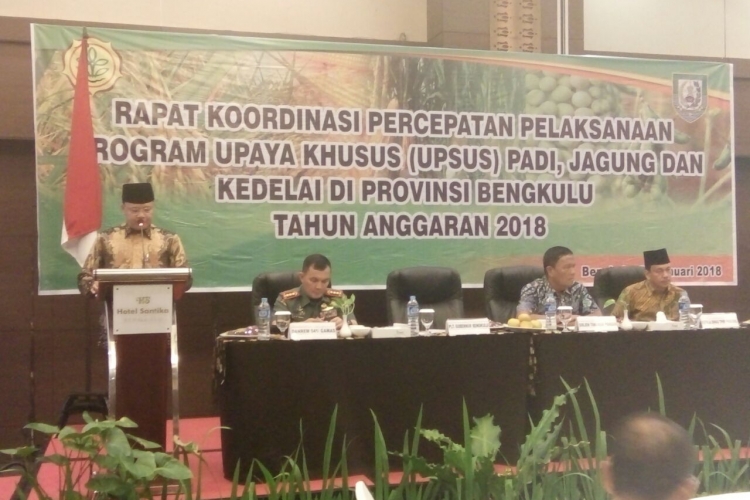 Plt Gubernur Bengkulu Rohidin Mersyah saat menyampaikan sambutan