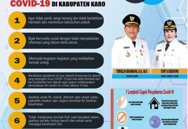 Pemkab Karo Himbau Masyarakat Jangan Panik Sikapi Covid-19
