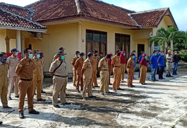 Kepalo Tiyuh se-Kecamatan Way Kenanga Ikuti Apel Gustu Covid-19