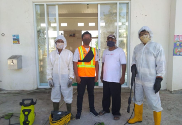 PUPR Kota Bengkulu Giat Semprot Disinfektan Masjid