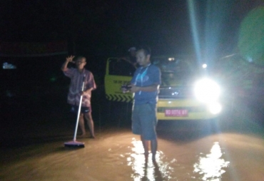 Sikapi Laporan Banjir URC PUPR Lakukan Patroli