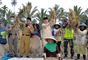 Bupati RL Sampaikan Kondisi Kesiapan Pangan Ke Mentan RI Via Video Conference