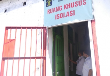 Ruang Isolasi mandiri yang disediakan Rumah Tahanan Kelas IIB Kabanjahe Karo bagi warga binaan baru untuk pencegahan penyebaran Covid-19