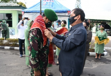 Kunker ke Karo Danrem 023/KS Disambut Bupati Terkelin