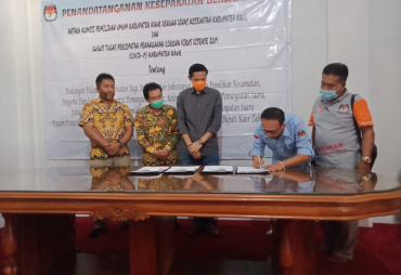Sukseskan Pilkada KPU Kaur Tandatangani Mou Bersama GTTP Covid-19 dan Dinkes