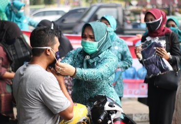 HUT RI ke-75 Forkopimda Padangsidimpuan Gebrak Masker