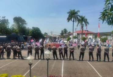 Tolak Omnibus Law Cipta Kerja FSPMI Provinsi Bengkulu Gelar Unjuk Rasa