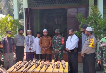 Polres Tapsel Terima 14 Senpi Rakitan Warga Paluta