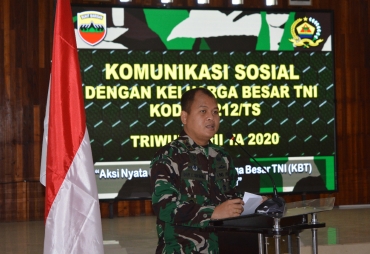  Kodim 0212/Tapsel Gelar Komsos Dengan Keluarga Besar TNI