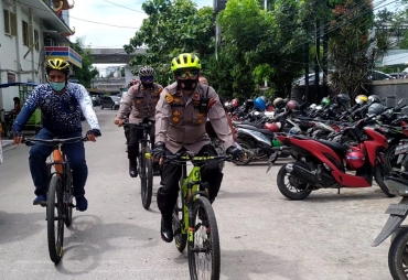 Jelang Pilkada Polsek Medan Timur Patroli Sepeda Cipta Kondisi