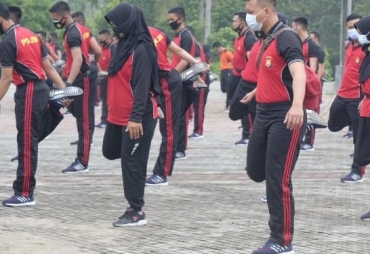 Polda Rutin Laksanakan Senam Bersama