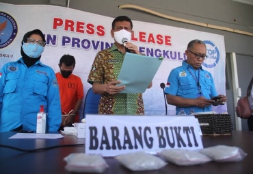 Tahun 2020 BNNP Bengkulu Ringkus 24 Pengedar Shabu dan Ganja