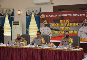 Kapolda Kepri Paparkan Rilis Akhir Tahun 2020