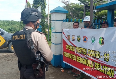 Polsek Pino Raya Tingkatkan Ops Yustisi Prokes Covid-19