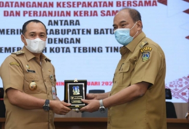 Jalin Kerja Sama Ke Pemko Tebing Tinggi Bupati Batu Bara Inginkan Kemajuan Daerah