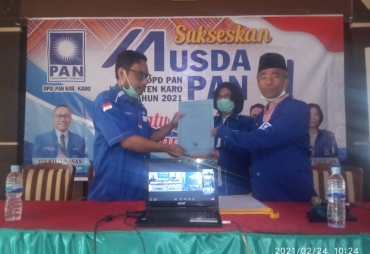 Musda Partai PAN Karo M Rafi Ginting Terpilih Jadi Ketua