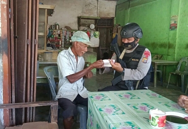 Brimob Polda Aceh Gelar Patroli Sambang Desa