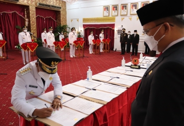 Kopli-Fahrurrozi Resmi Jabat Bupati dan Wabup Lebong 2021-2024