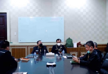 Bupati Pakpak Bharat Laksanakan Apel Gabungan Secara Virtual