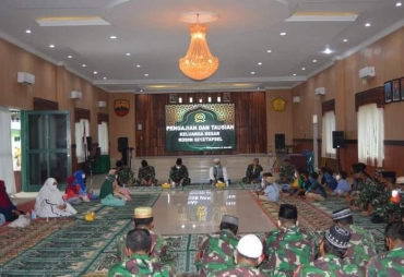 Perkuat Iman dan Taqwa Kodim 0212/Tapsel Adakan Pengajian dan Tausiah