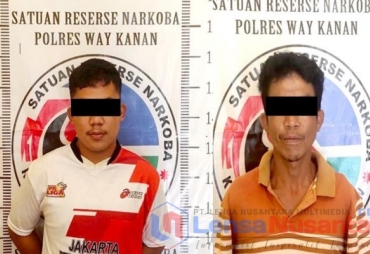 Dua Pengedar Narkotika Diciduk Polres Way Kanan