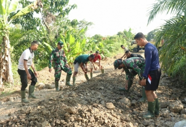 Percepat Pengerjaan Jalan Satgas TMMD Kodim 0111 Lakukan Penambahan Personil