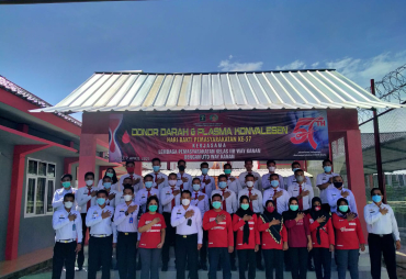 Peringati HBP Pegawai Lapas Way Kanan Donor Darah dan Plasma Konvalesen